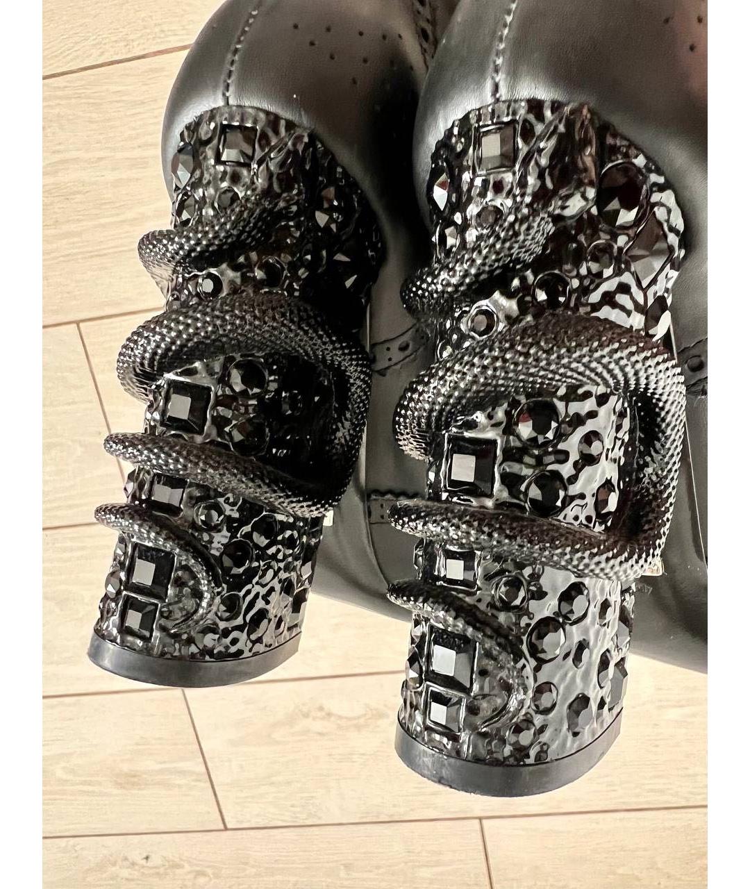 GUCCI Черные кожаные туфли, фото 4