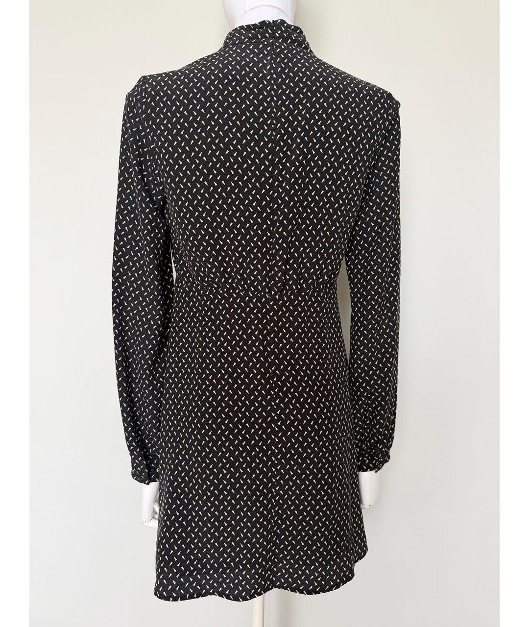 SAINT LAURENT Черное шелковое повседневное платье, фото 2