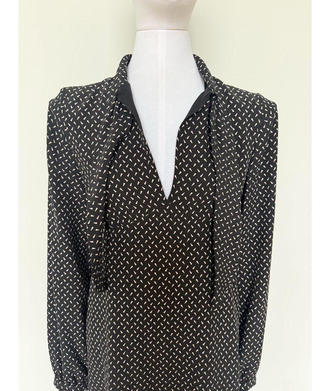 SAINT LAURENT Черное шелковое повседневное платье, фото 5