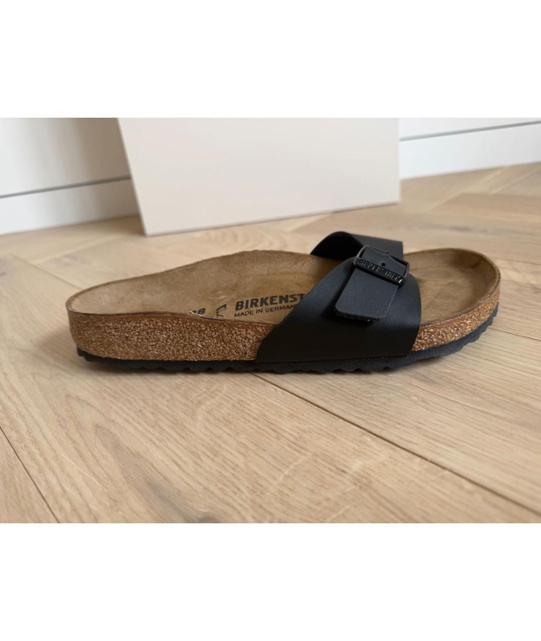 BIRKENSTOCK Черные шлепанцы, фото 8