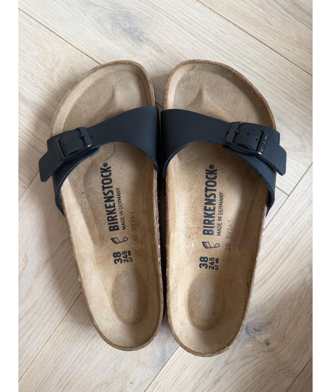 BIRKENSTOCK Черные шлепанцы, фото 3