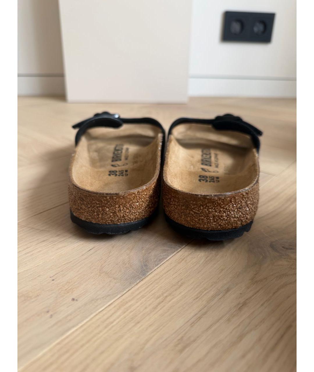 BIRKENSTOCK Черные шлепанцы, фото 4