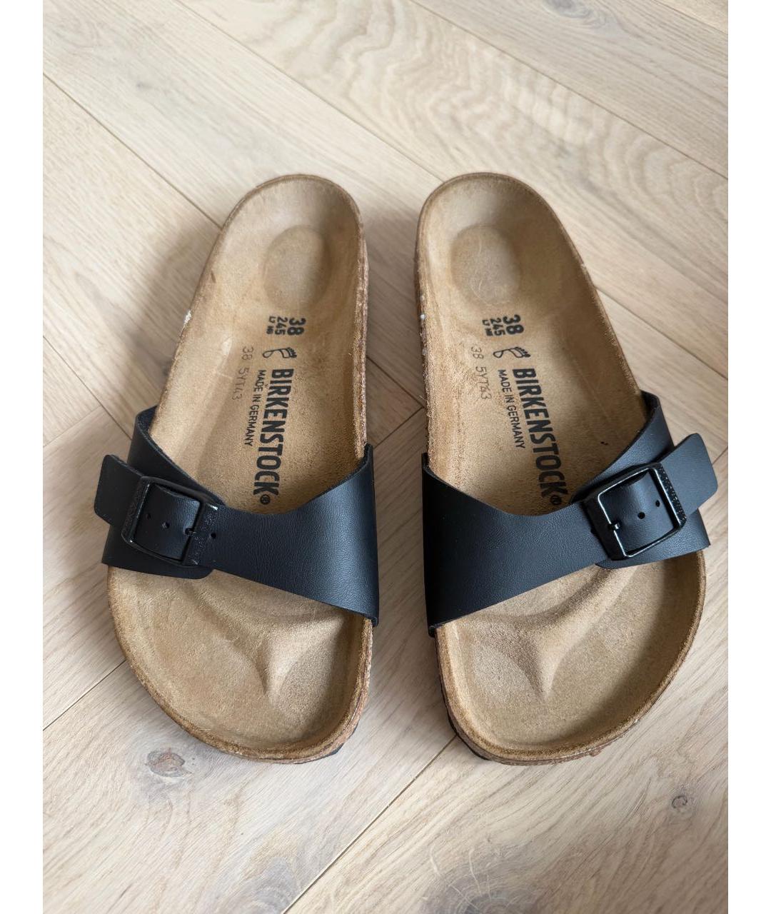 BIRKENSTOCK Черные шлепанцы, фото 2