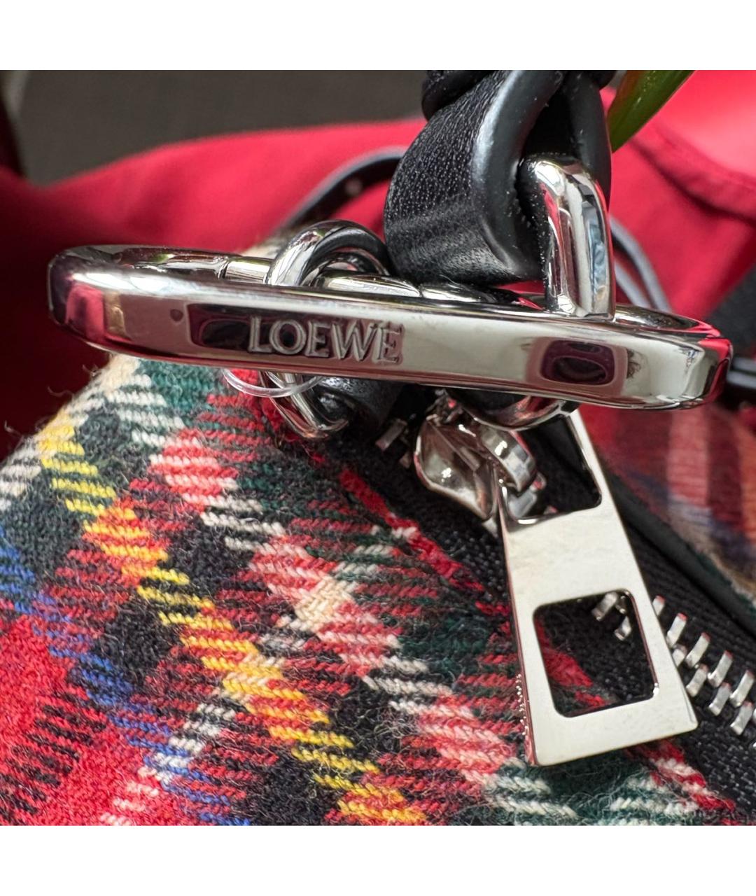 LOEWE Красная шерстяная сумка через плечо, фото 8