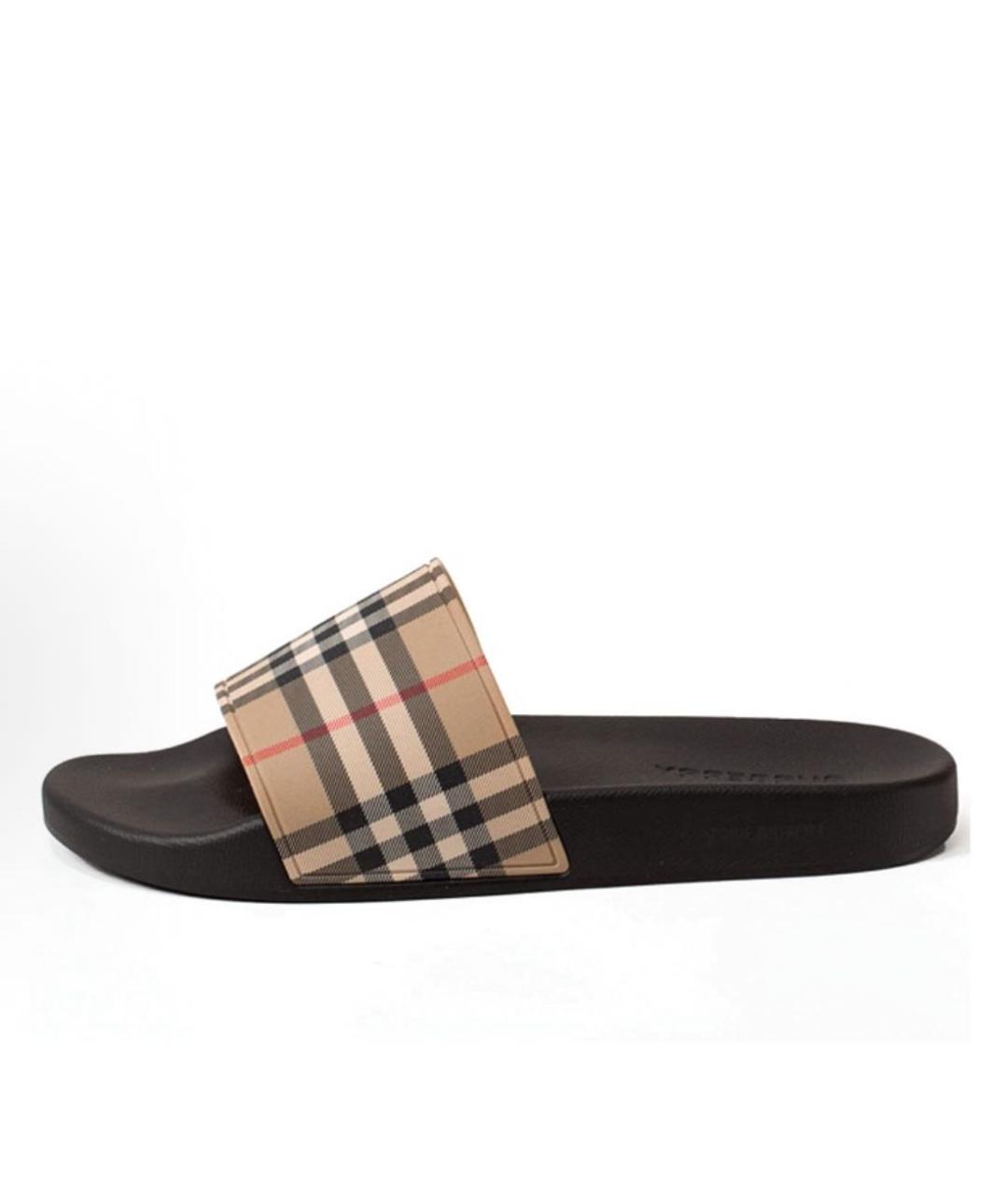 BURBERRY Бежевые шлепанцы, фото 9