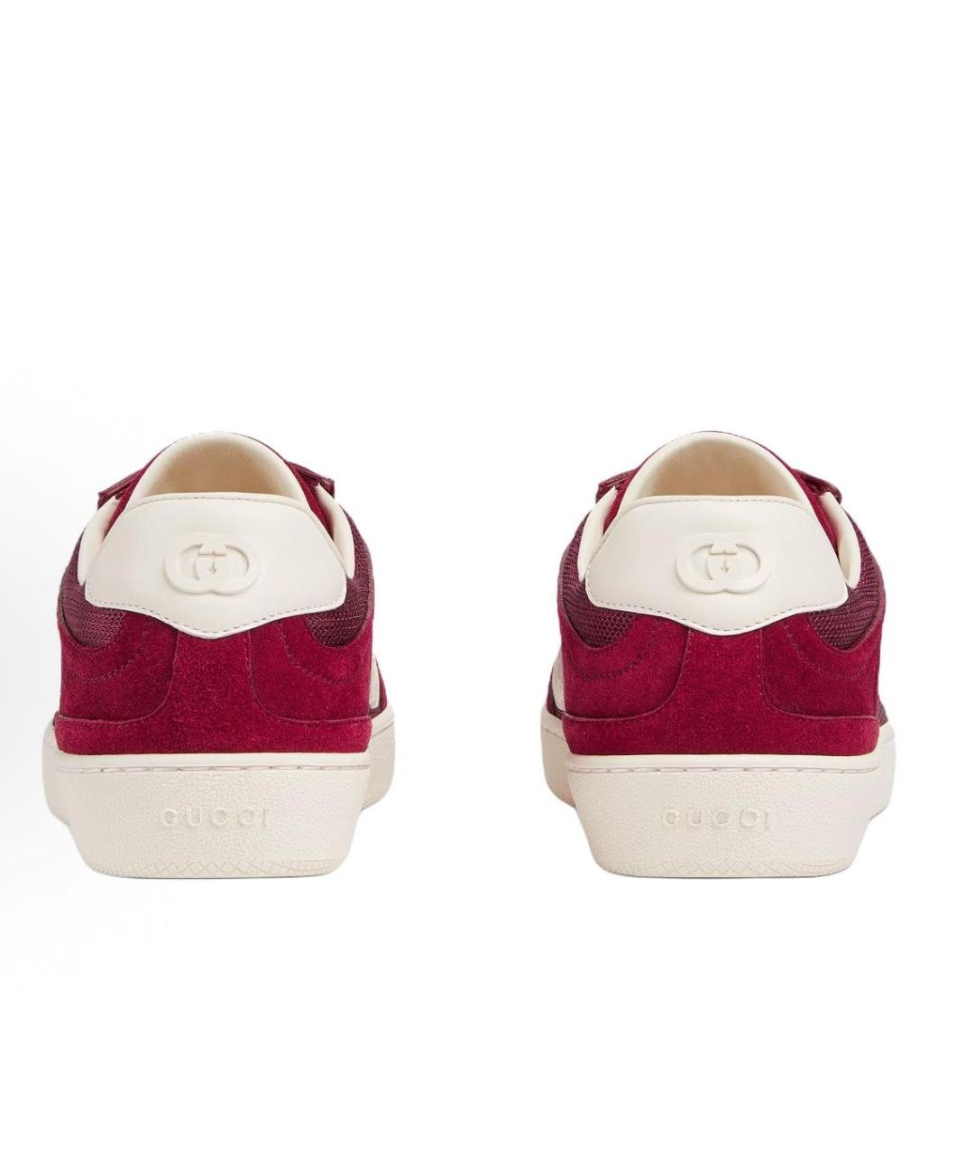 GUCCI Бордовые замшевые кроссовки, фото 4
