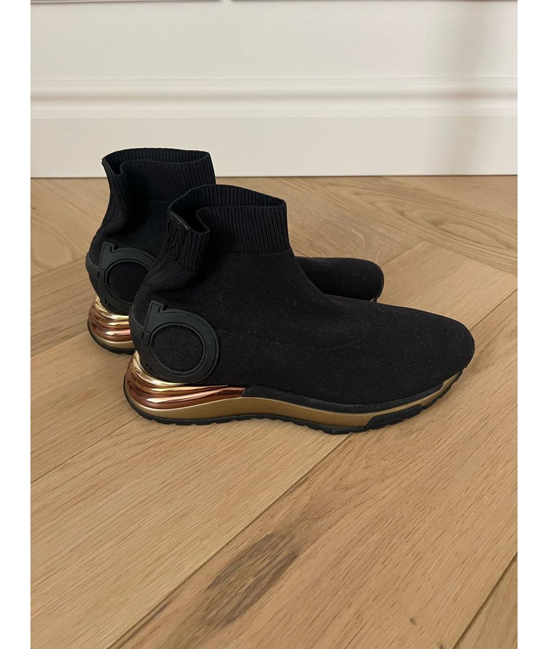 FERRAGAMO Черные синтетические кроссовки, фото 7