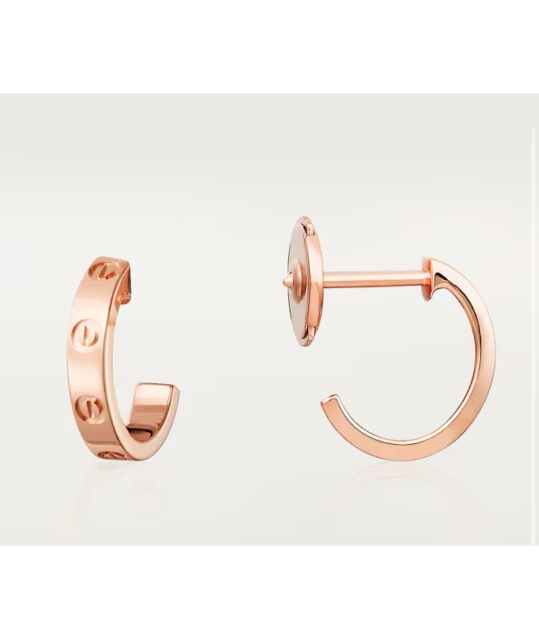 CARTIER Золотые серьги из розового золота, фото 4