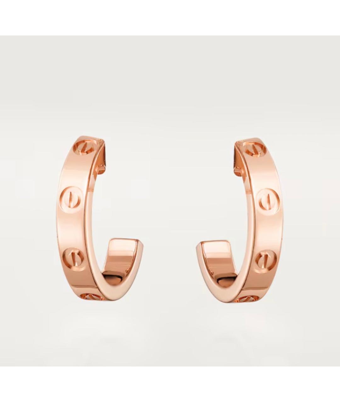 CARTIER Золотые серьги из розового золота, фото 5