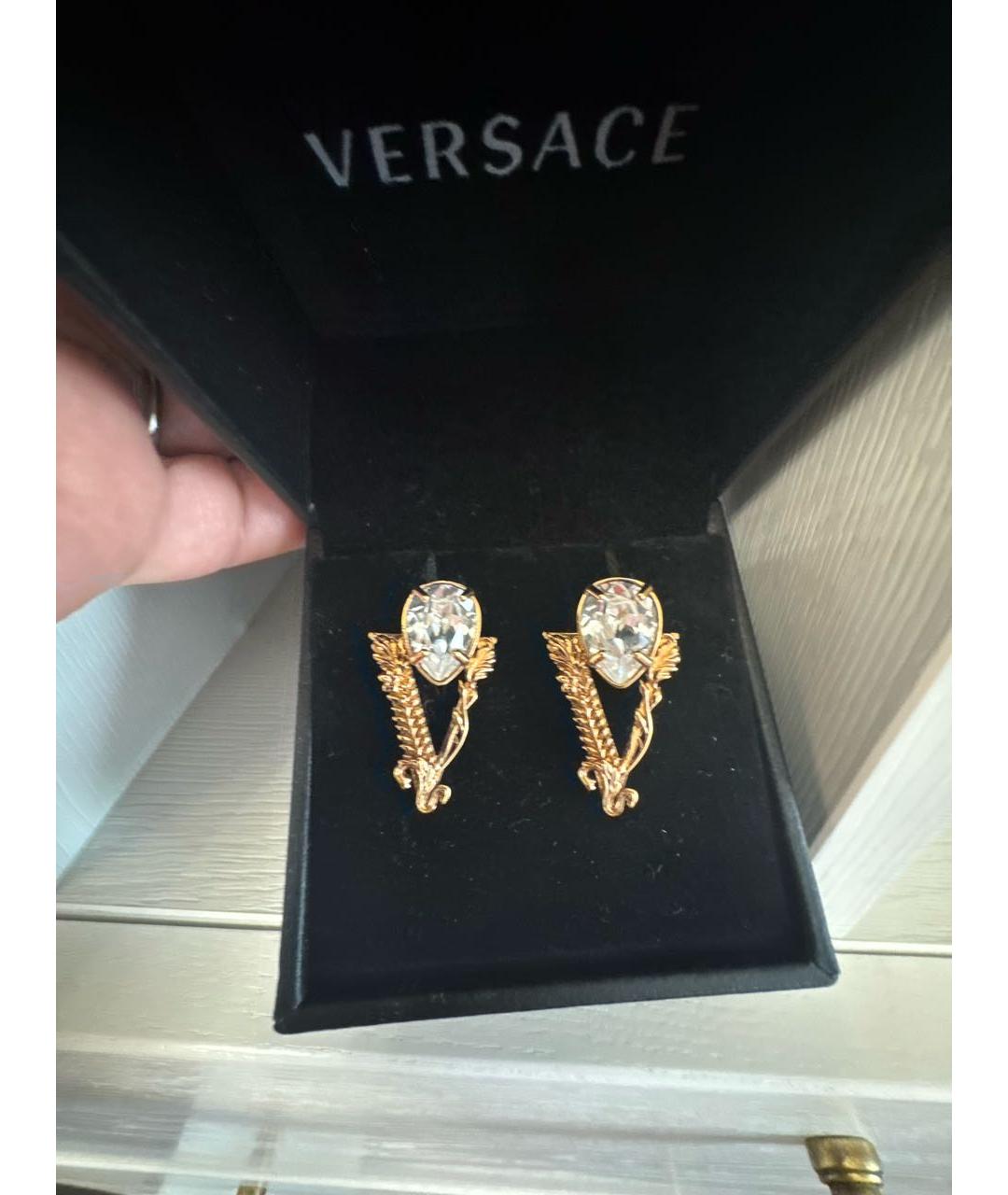 VERSACE Золотые серьги из желтого золота, фото 4