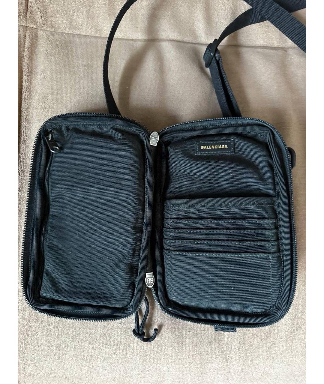BALENCIAGA Черная кожаная сумка на плечо, фото 3