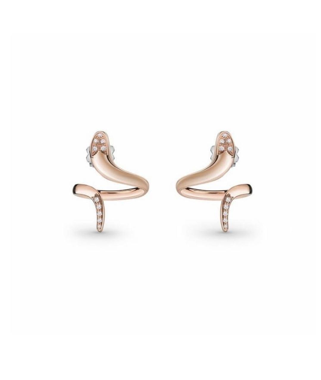 DAMIANI Золотые серьги из розового золота, фото 1