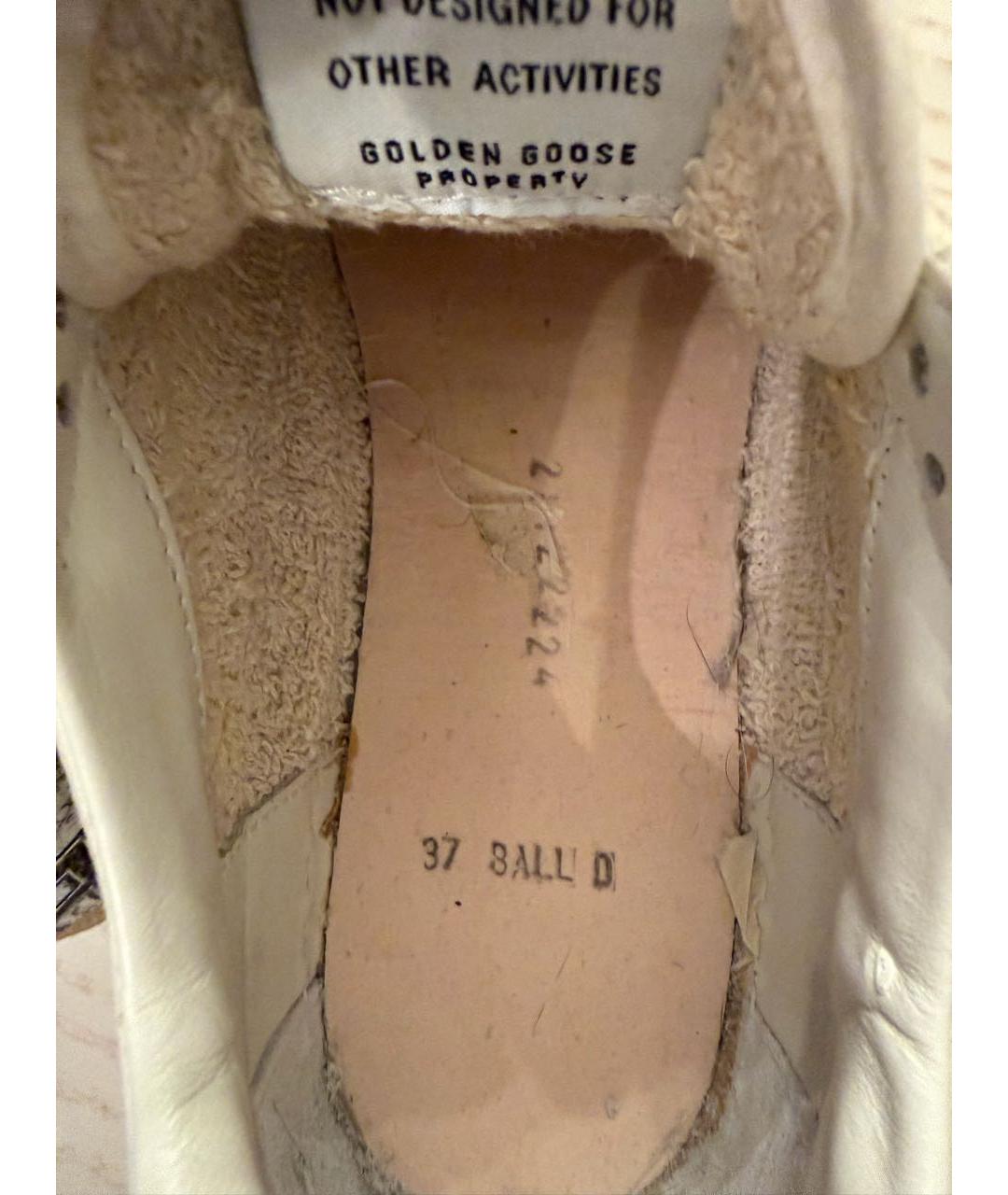 GOLDEN GOOSE Белые кожаные кеды, фото 8