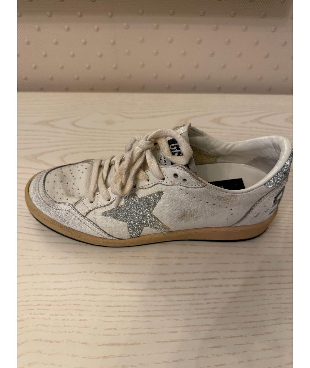 GOLDEN GOOSE Белые кожаные кеды, фото 9