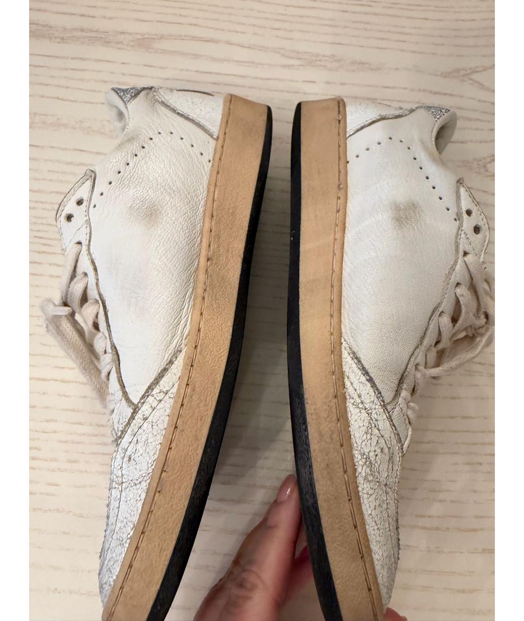 GOLDEN GOOSE Белые кожаные кеды, фото 3