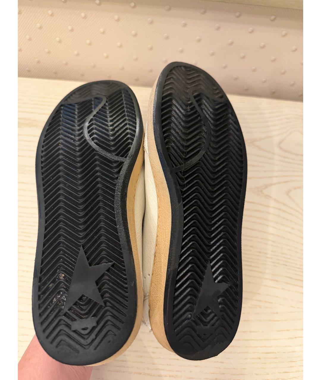 GOLDEN GOOSE Белые кожаные кеды, фото 7