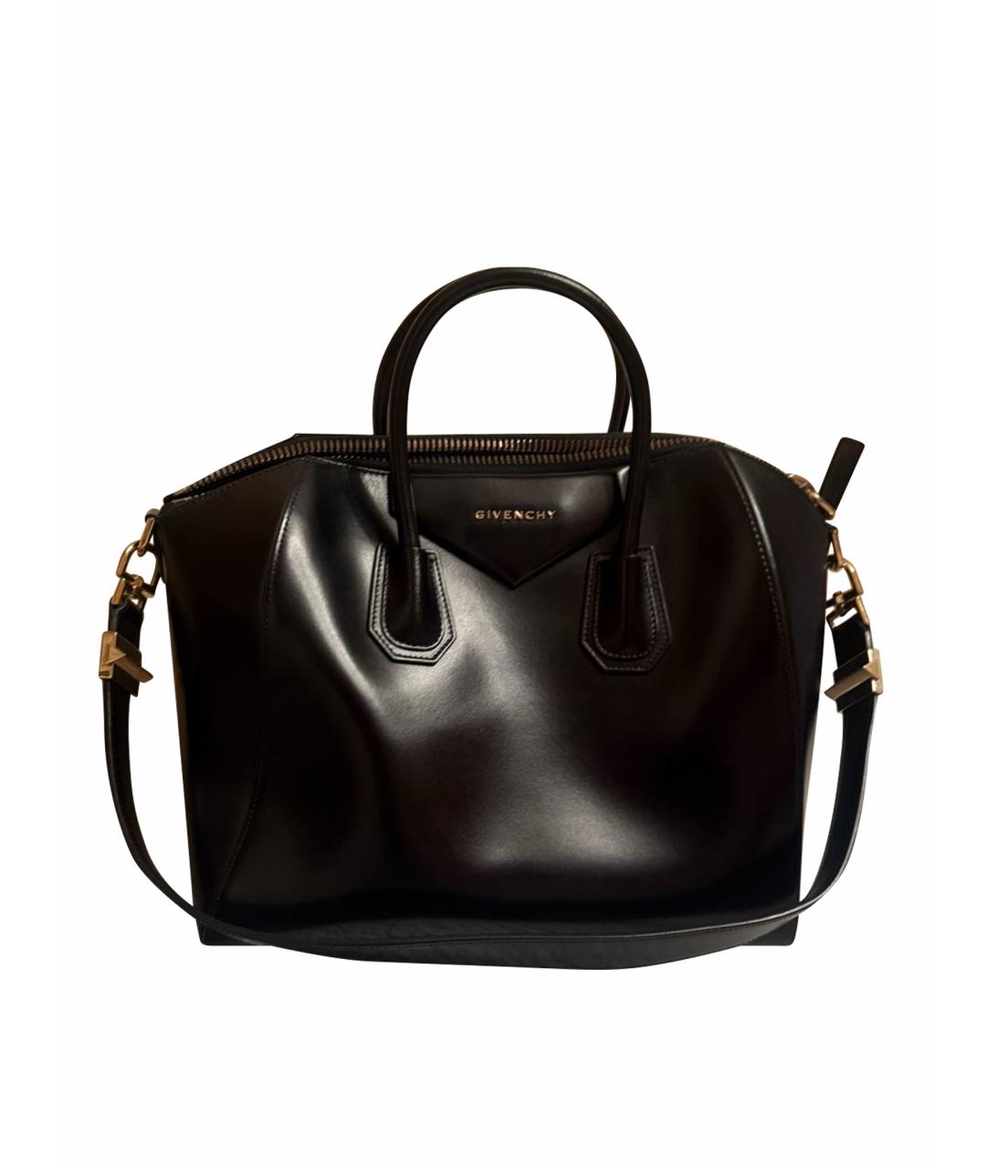 GIVENCHY Черная кожаная сумка тоут, фото 1