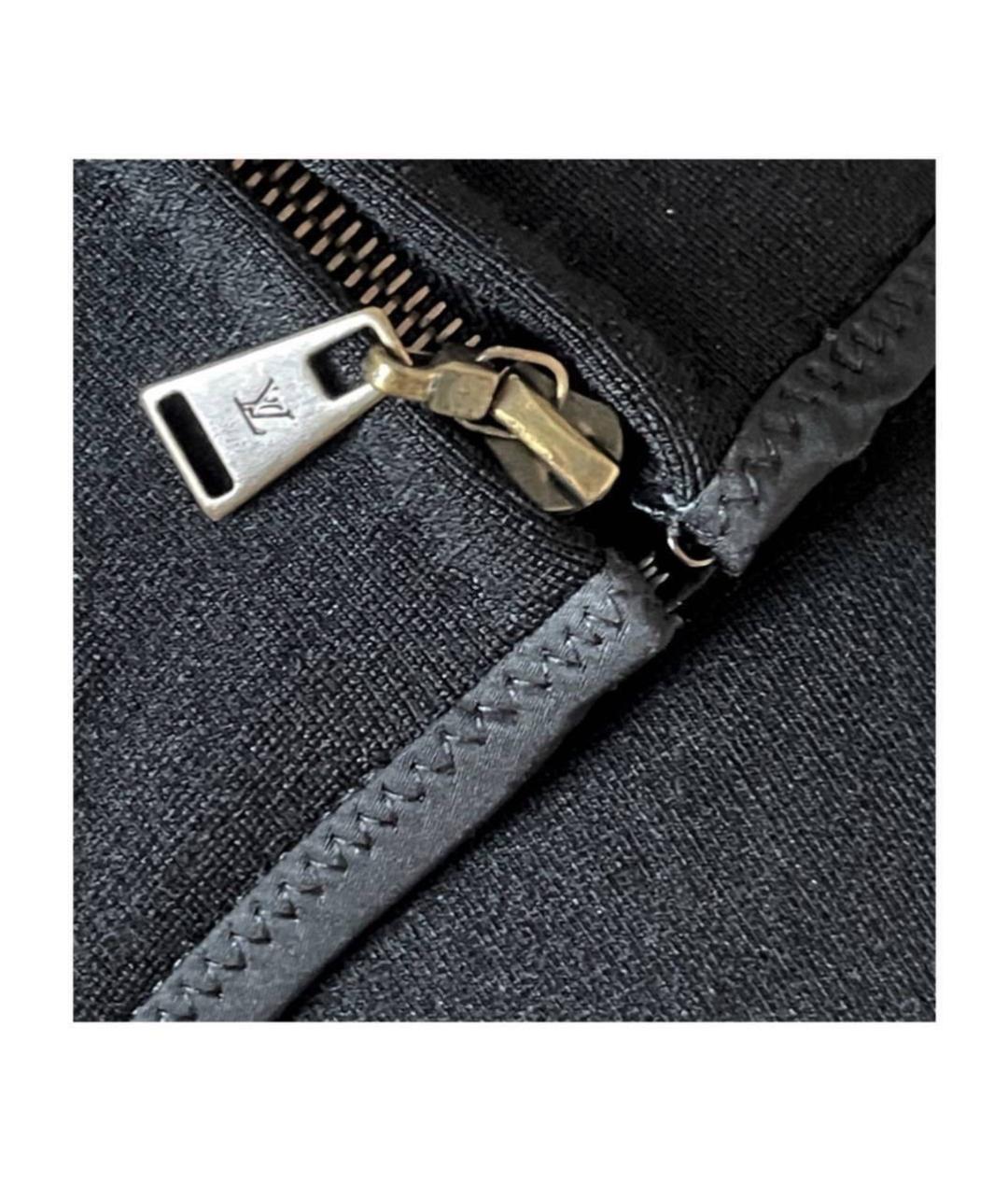 LOUIS VUITTON Черная шерстяная юбка миди, фото 4
