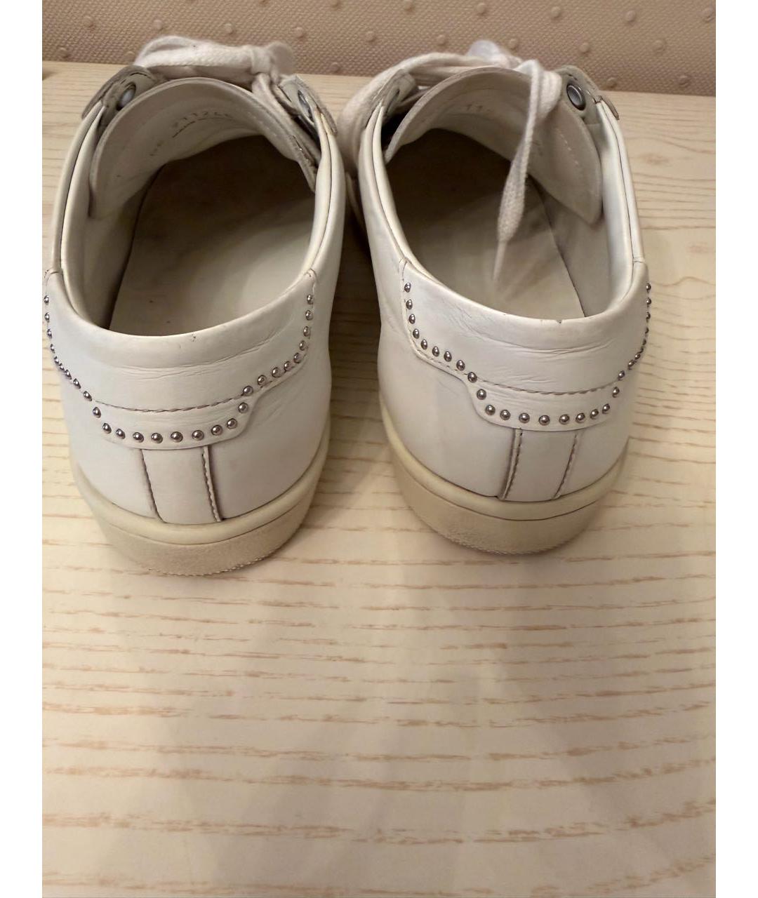 SAINT LAURENT Белые кожаные кеды, фото 5