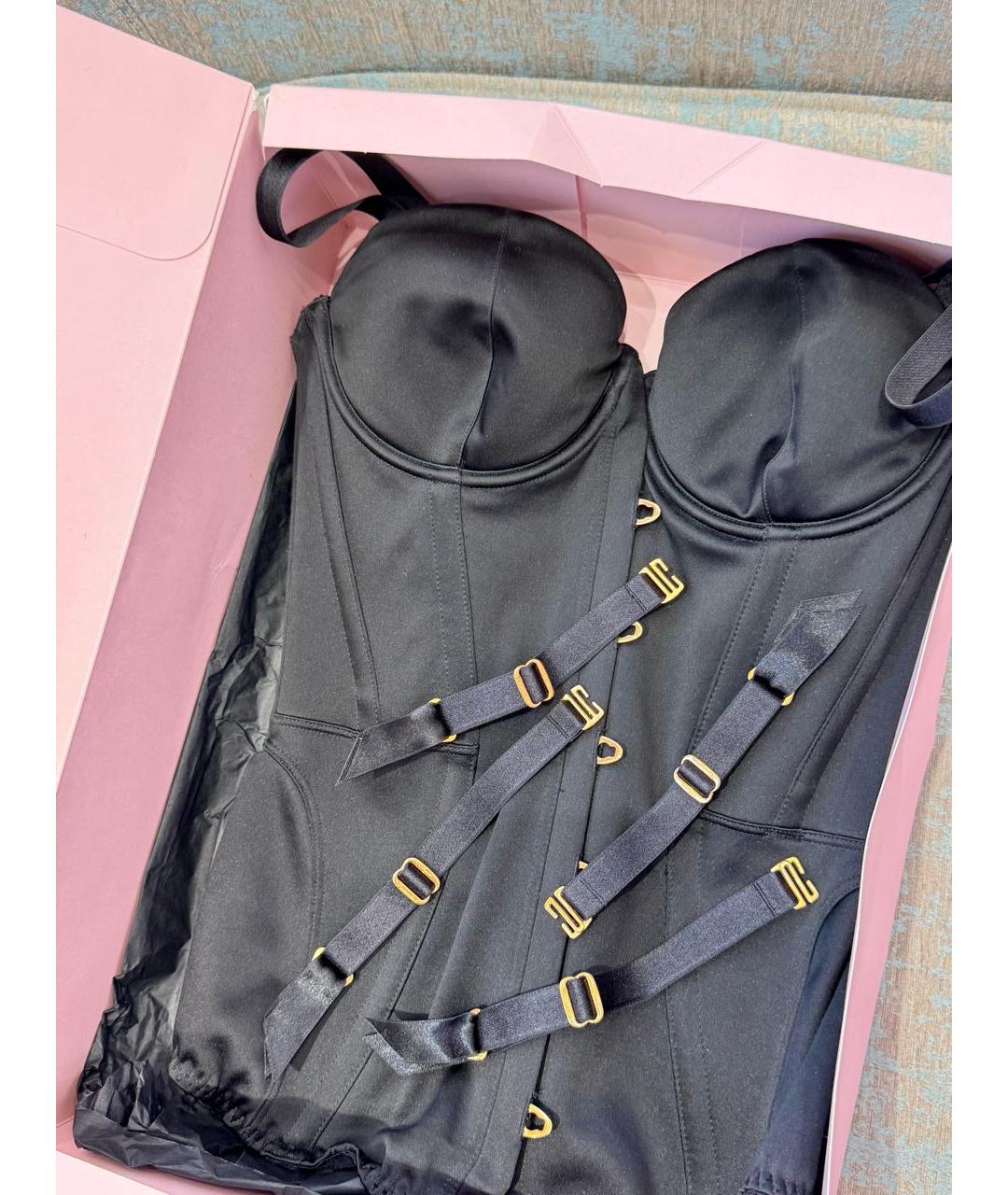 AGENT PROVOCATEUR Черный шелковый корсет, фото 4