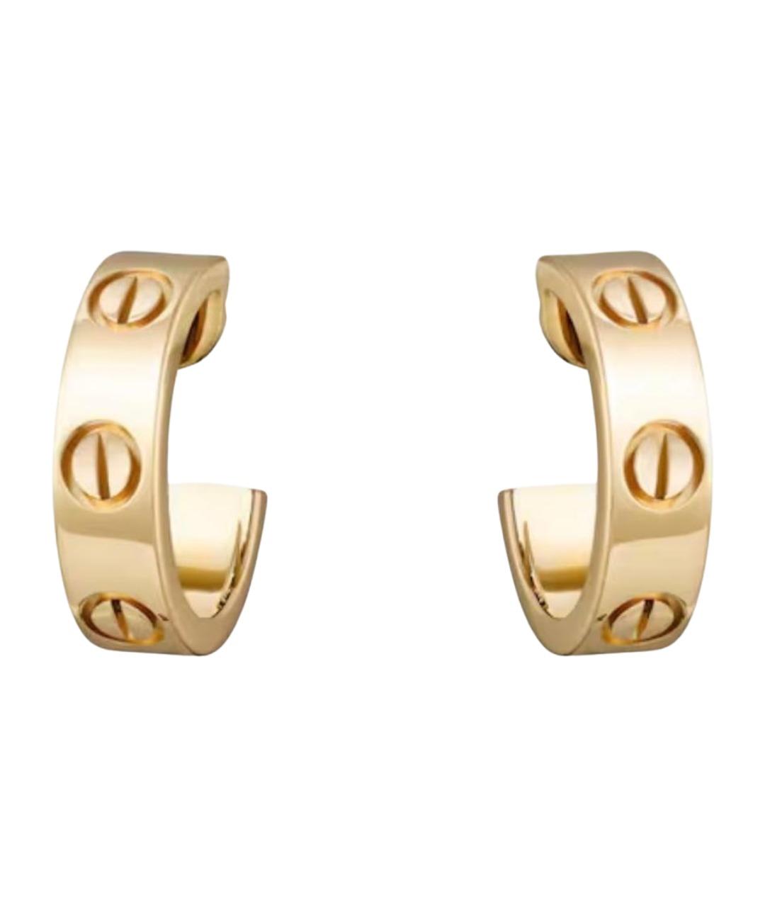 CARTIER Золотые серьги из желтого золота, фото 1