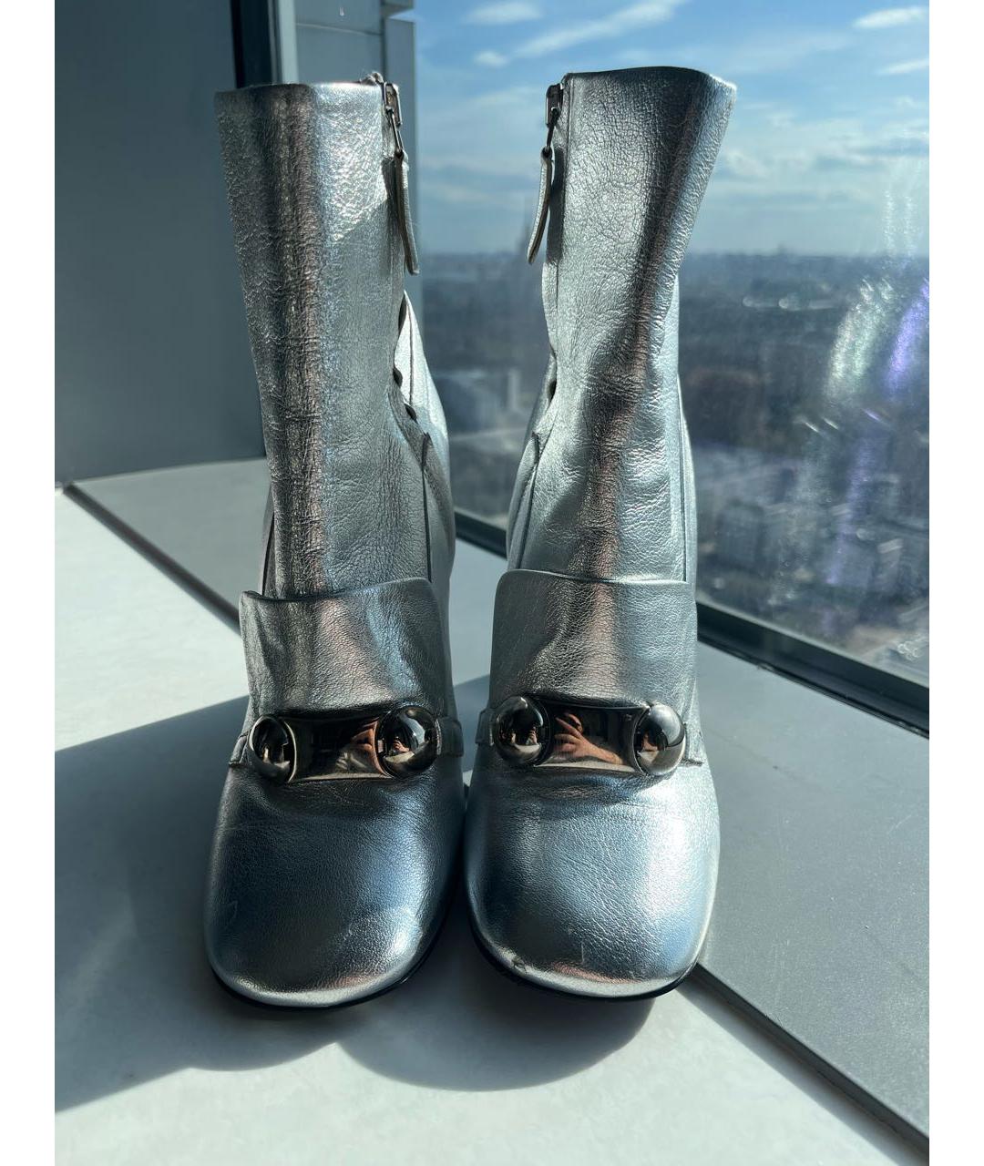 BURBERRY Серебряные ботфорты, фото 2