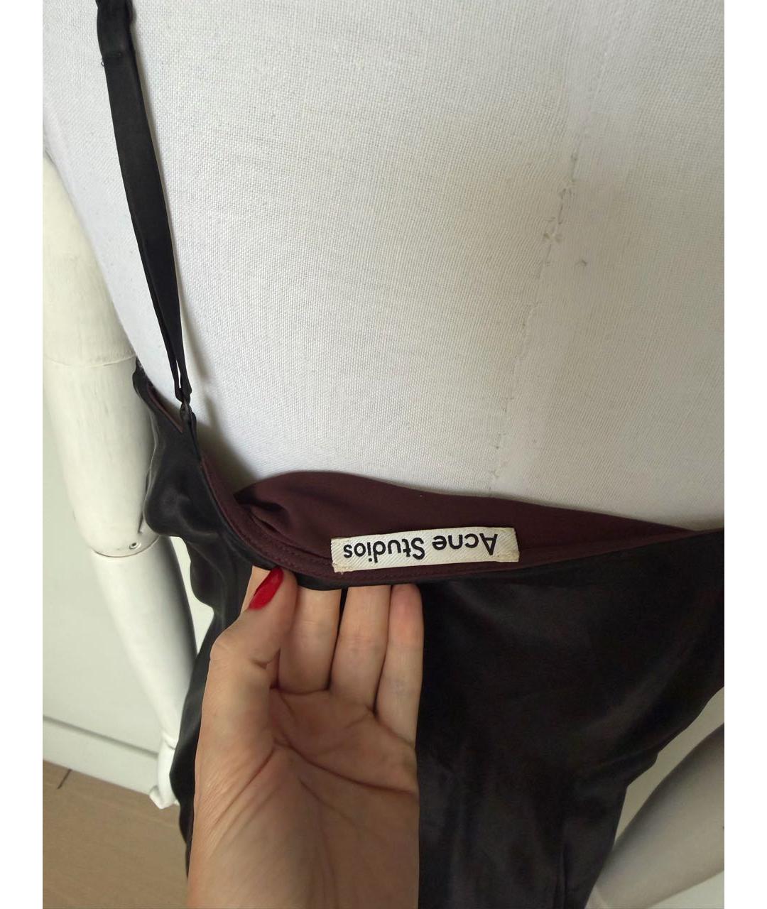 ACNE STUDIOS Черное полиэстеровое повседневное платье, фото 3