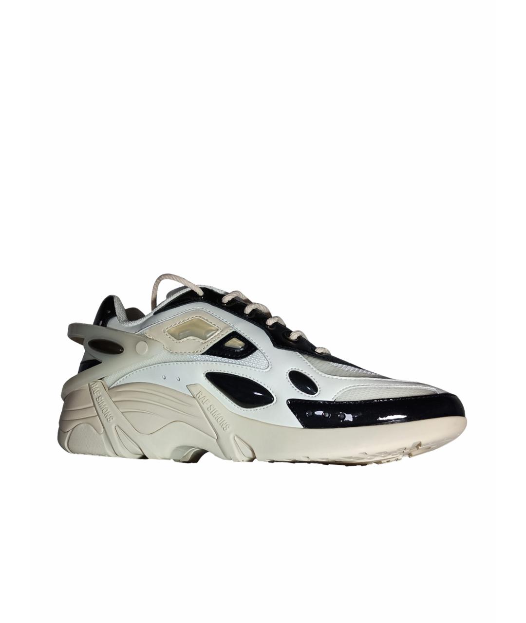 RAF SIMONS Бежевые кожаные низкие кроссовки / кеды, фото 1
