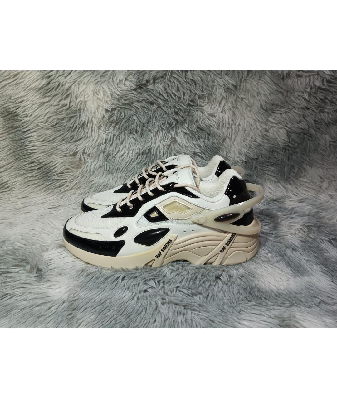 RAF SIMONS Бежевые кожаные низкие кроссовки / кеды, фото 6