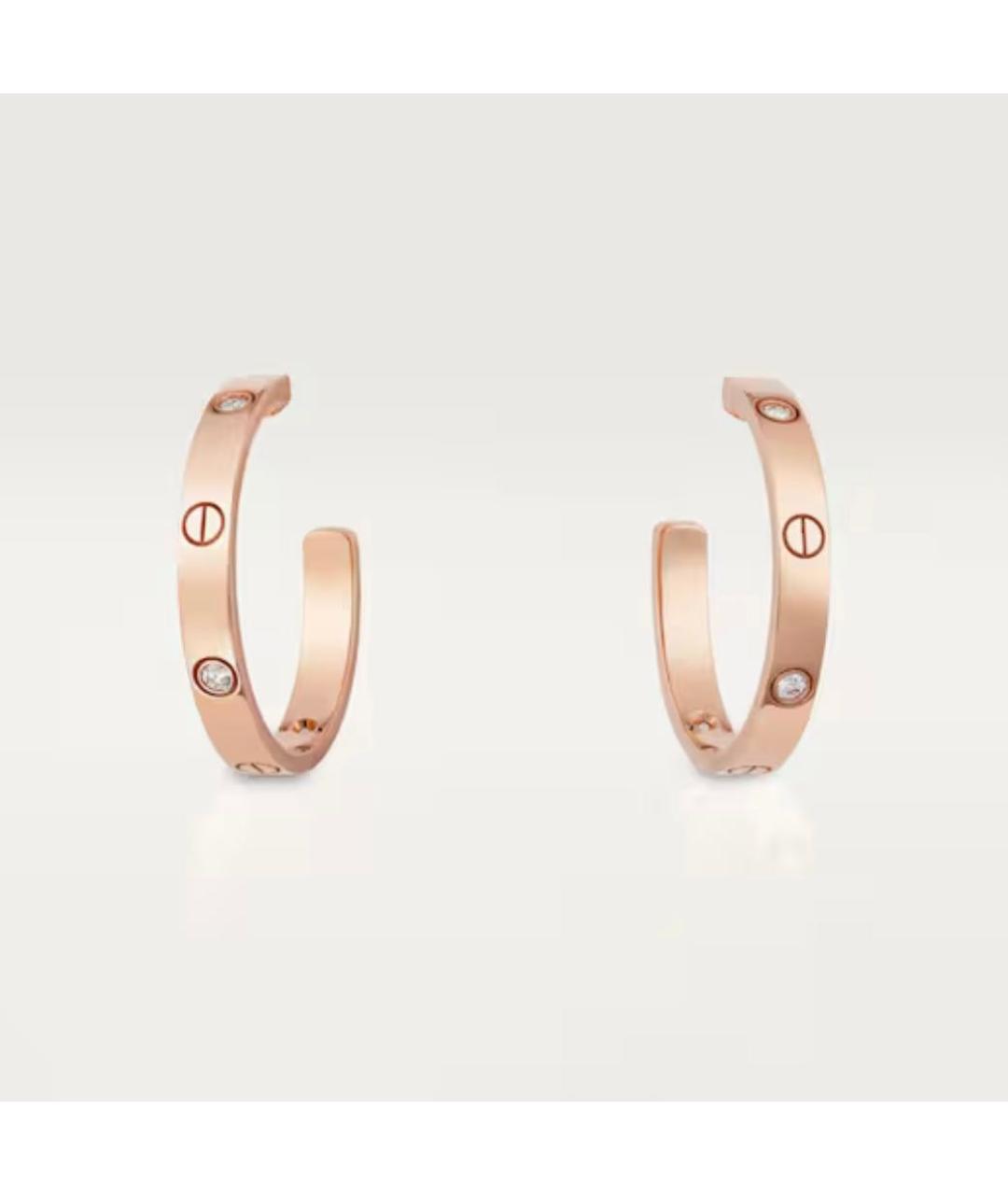 CARTIER Золотые серьги из розового золота, фото 5