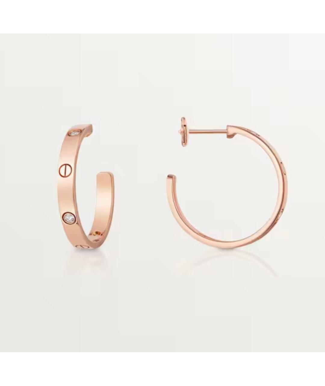 CARTIER Золотые серьги из розового золота, фото 4