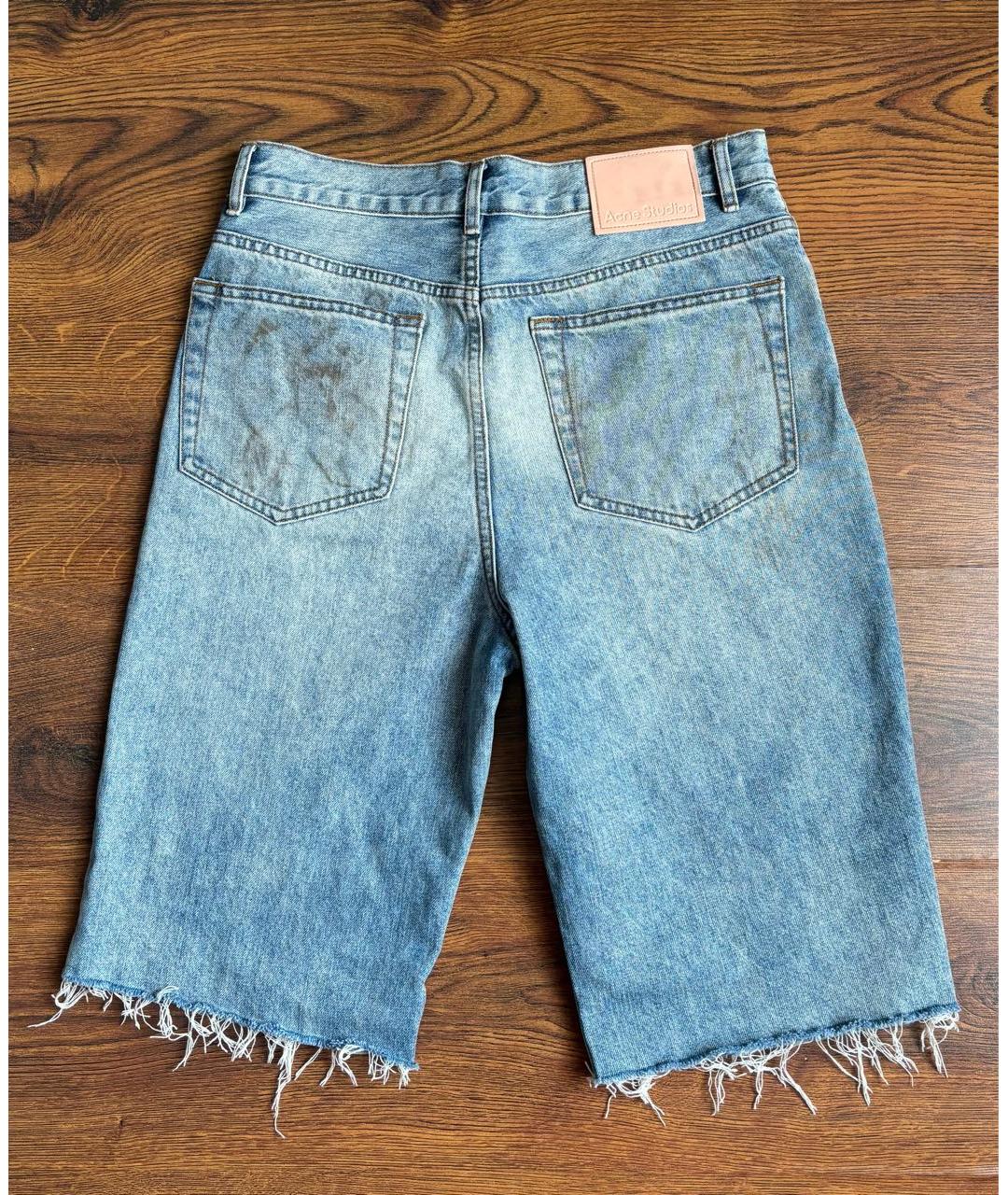 ACNE STUDIOS Синие хлопковые шорты, фото 2