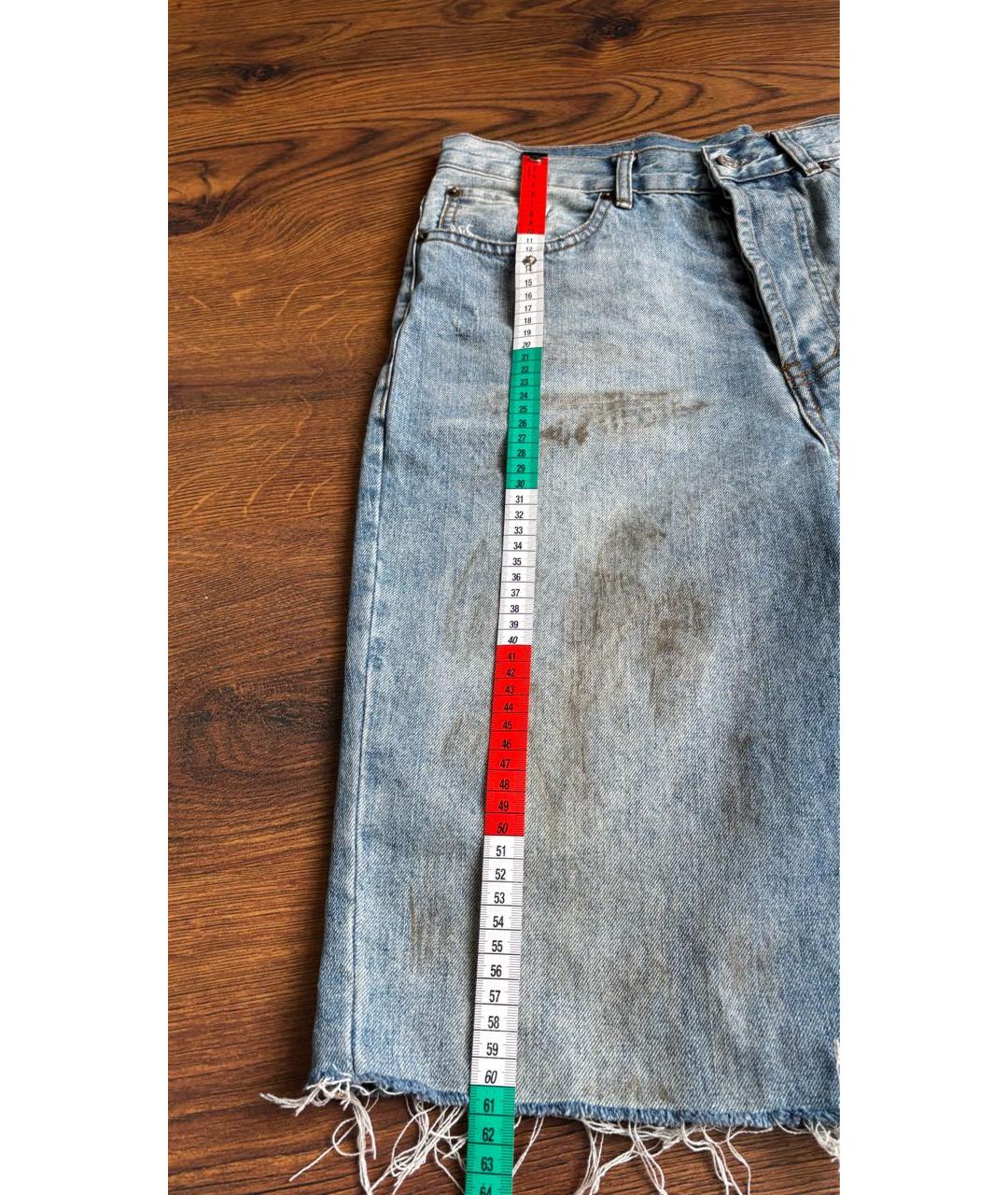 ACNE STUDIOS Синие хлопковые шорты, фото 8