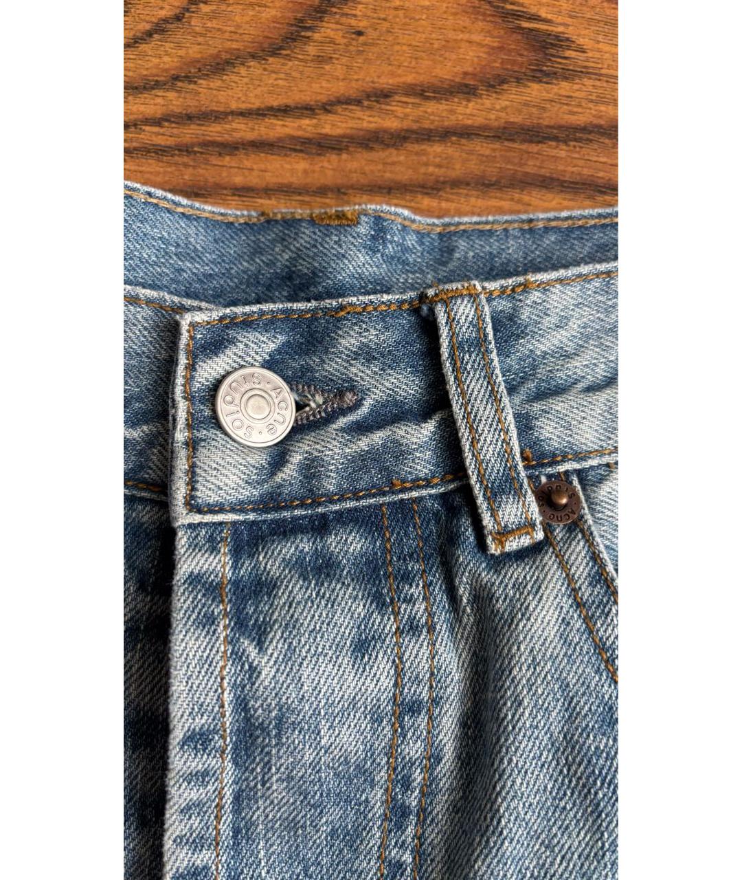 ACNE STUDIOS Синие хлопковые шорты, фото 5