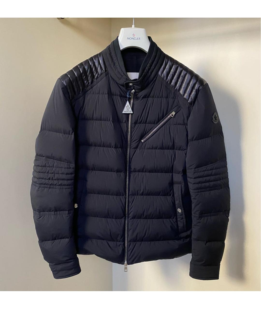MONCLER Черная полиамидовая куртка, фото 6