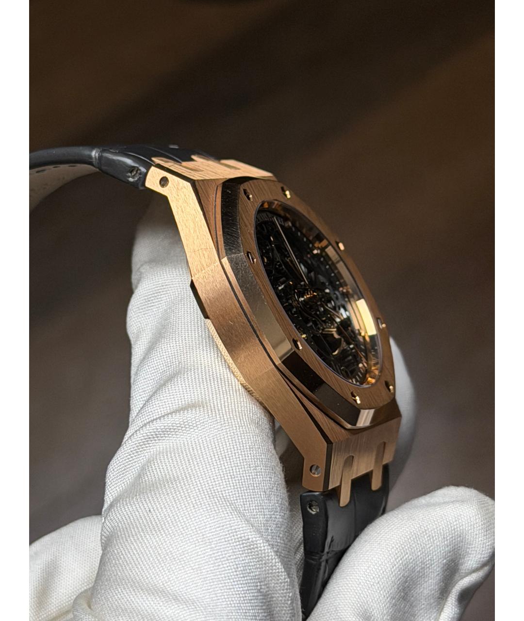 Audemars Piguet Черные часы из розового золота, фото 5