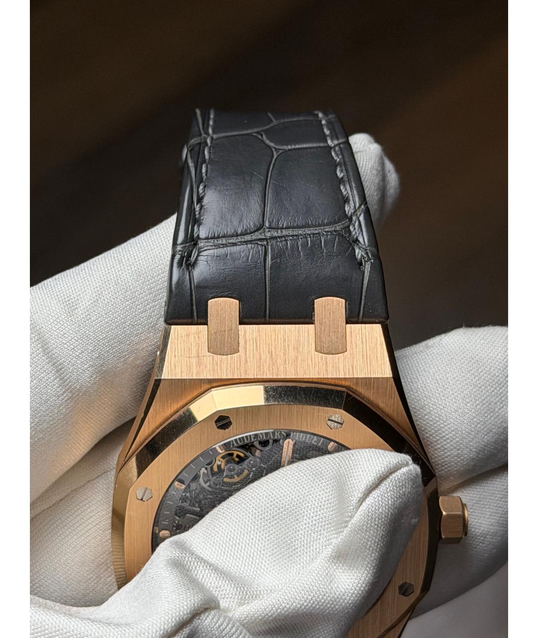 Audemars Piguet Черные часы из розового золота, фото 7