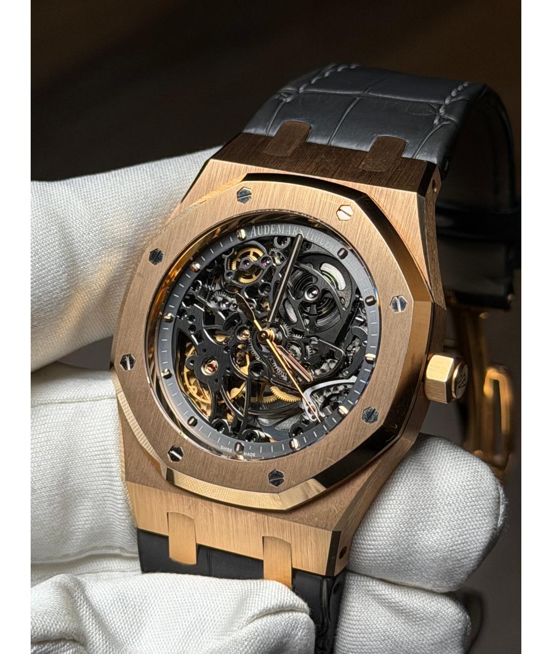 Audemars Piguet Черные часы из розового золота, фото 3