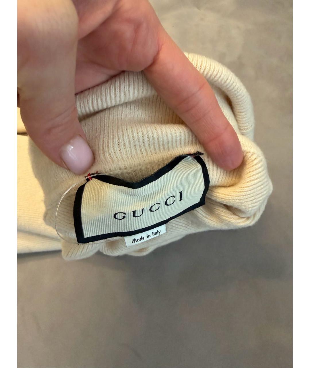 GUCCI Бежевая шерстяная водолазка, фото 3