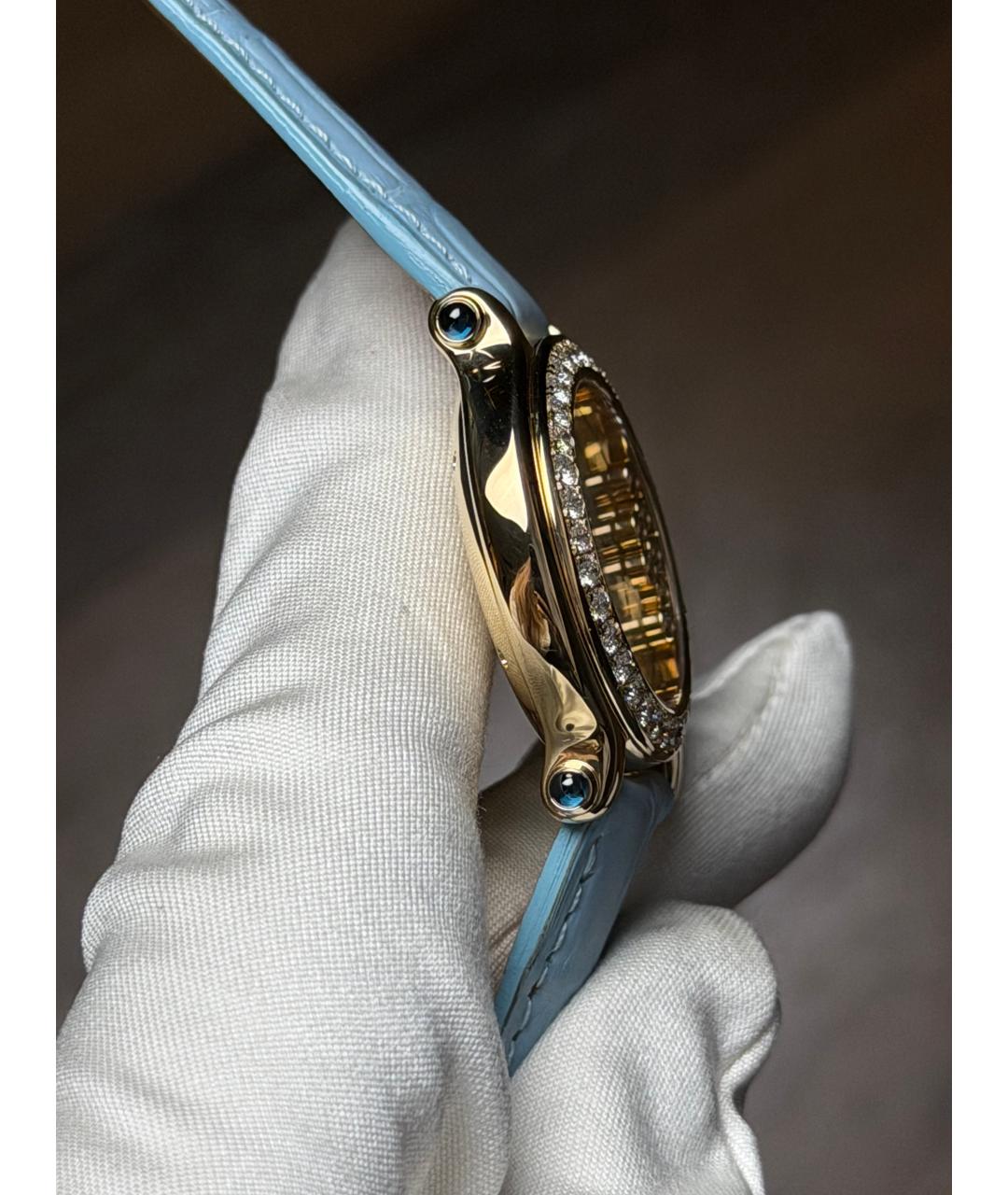 CHOPARD Белые часы из желтого золота, фото 4