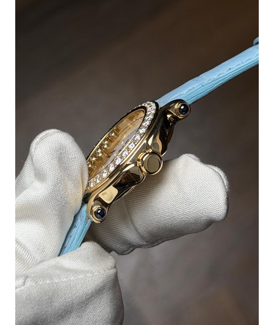 CHOPARD Белые часы из желтого золота, фото 3