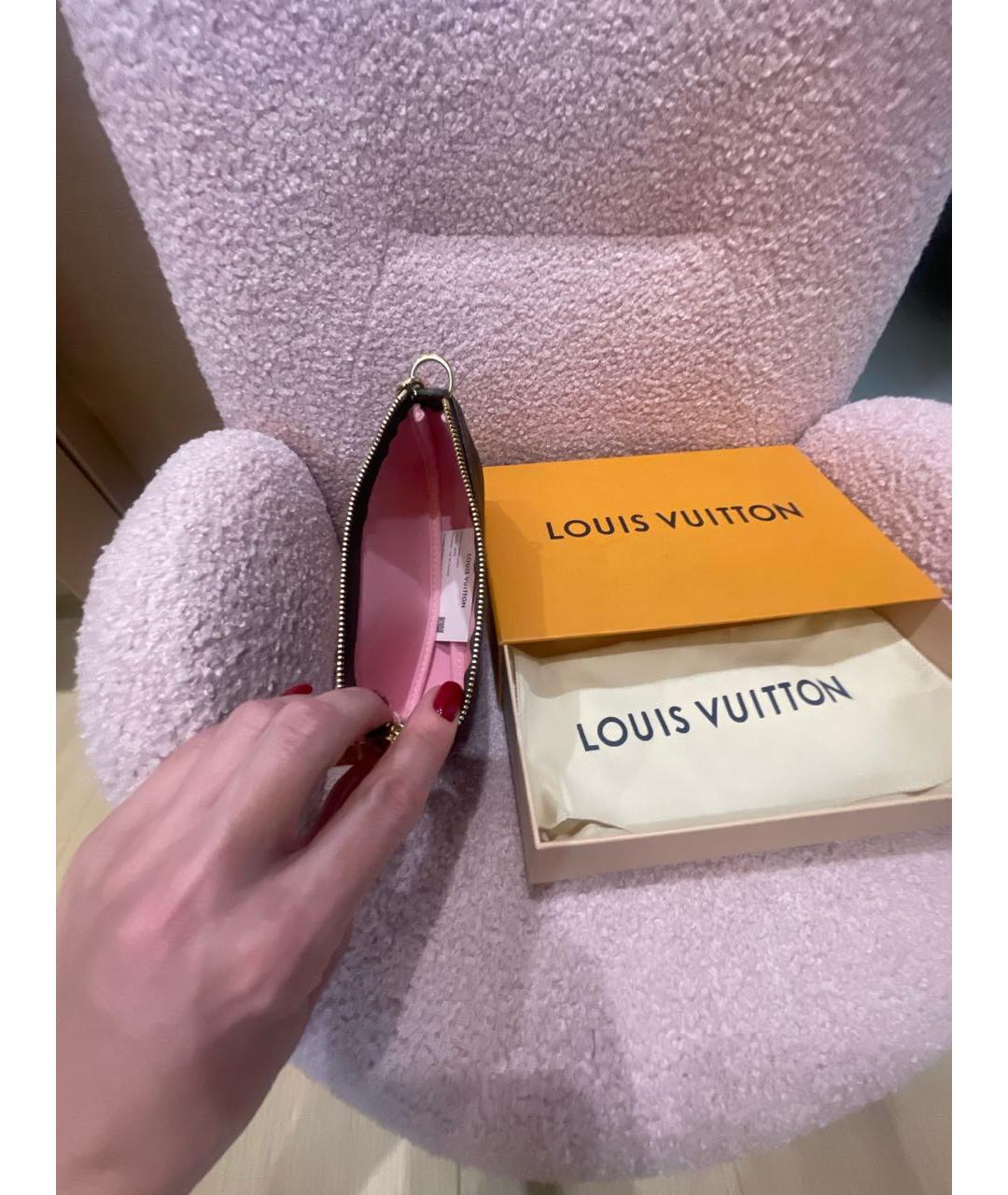 LOUIS VUITTON Коричневая сумка с короткими ручками из искусственной кожи, фото 4
