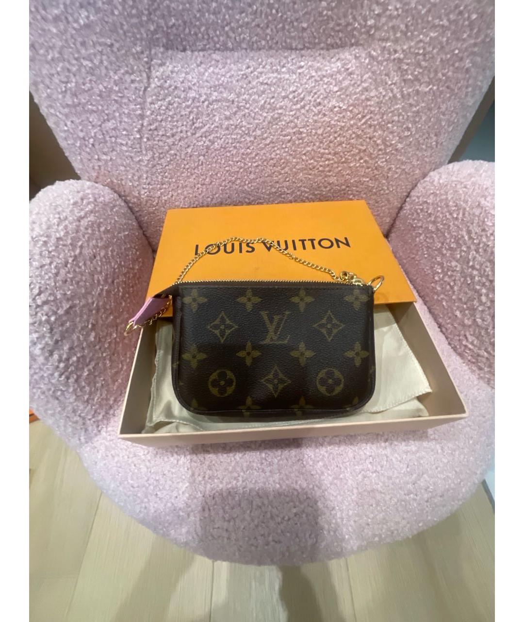 LOUIS VUITTON Коричневая сумка с короткими ручками из искусственной кожи, фото 2