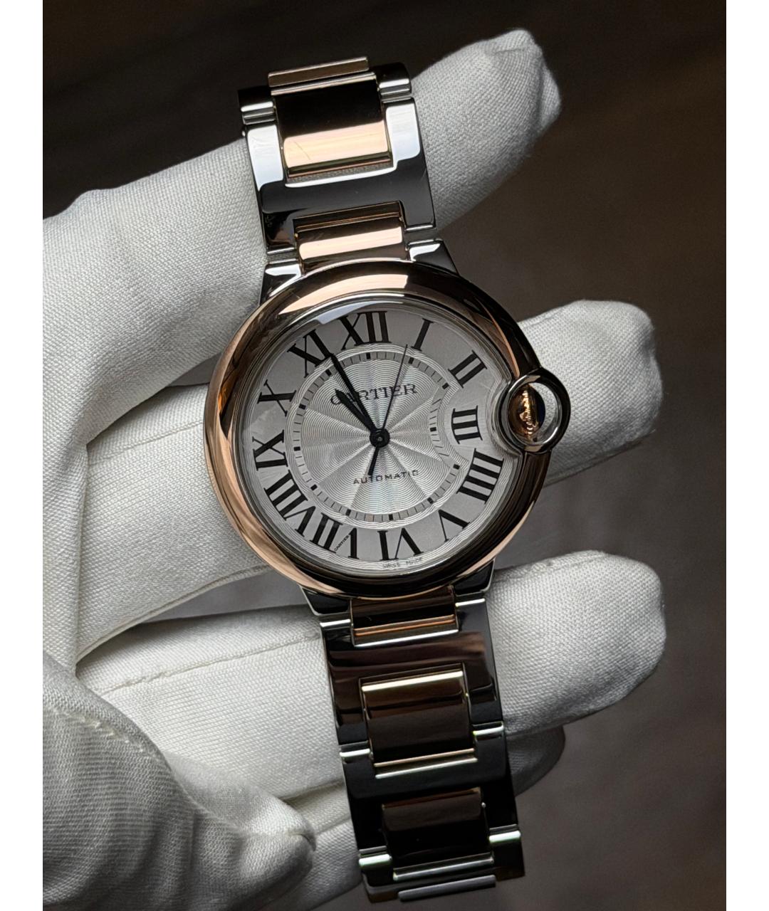 CARTIER Белые часы из розового золота, фото 2