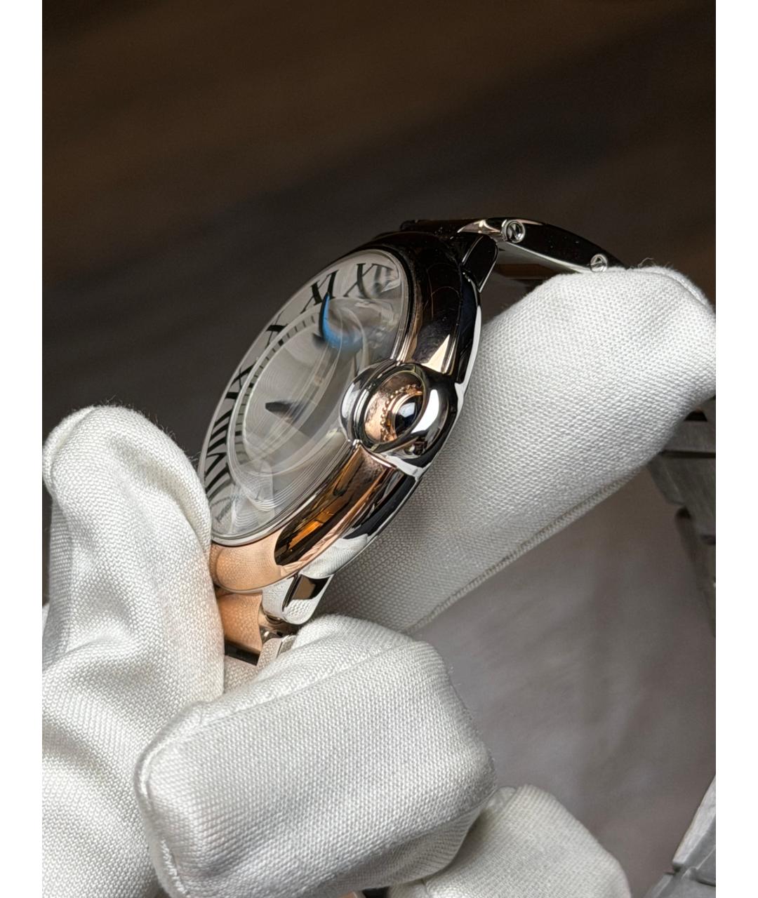 CARTIER Белые часы из розового золота, фото 5