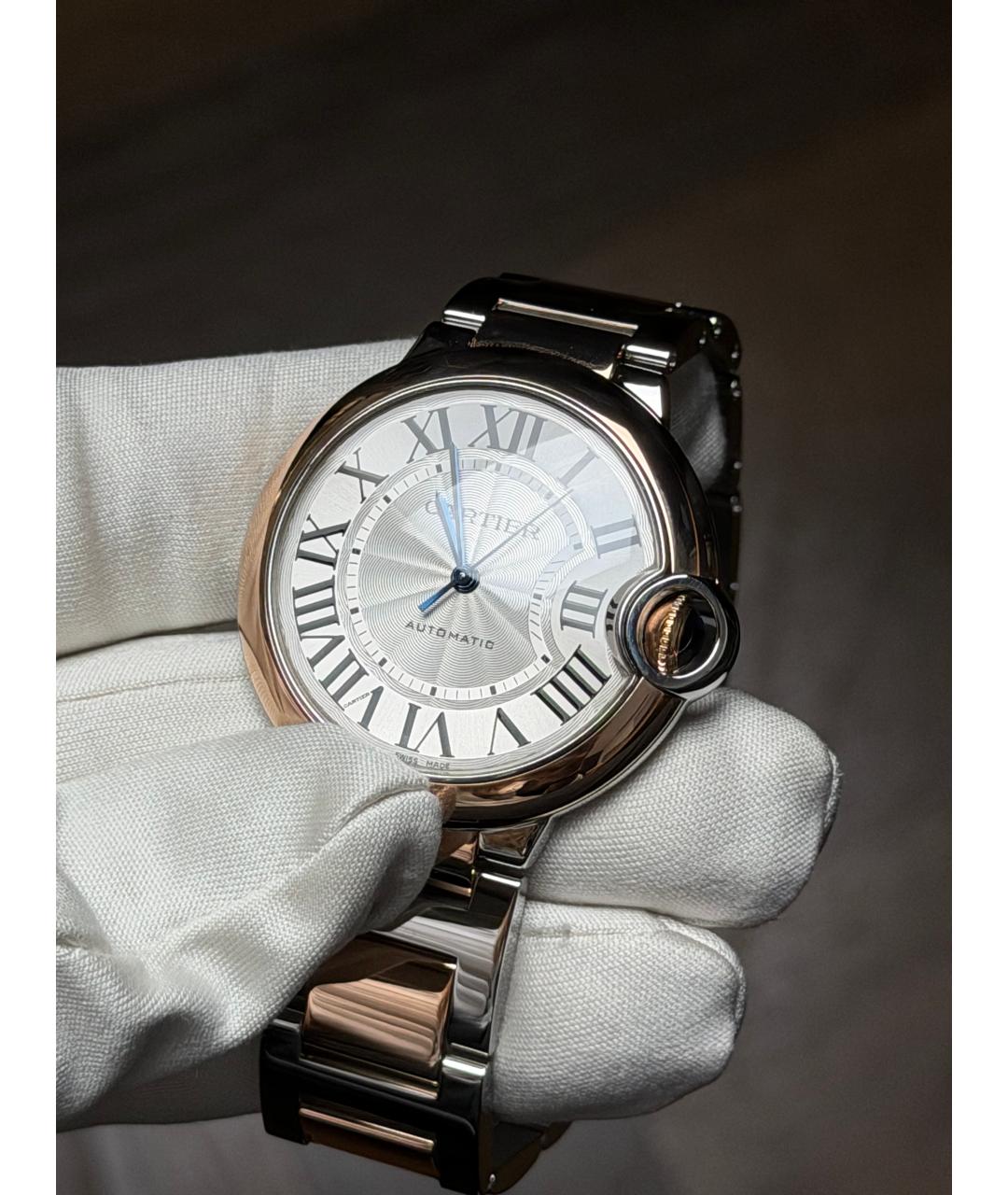 CARTIER Белые часы из розового золота, фото 3