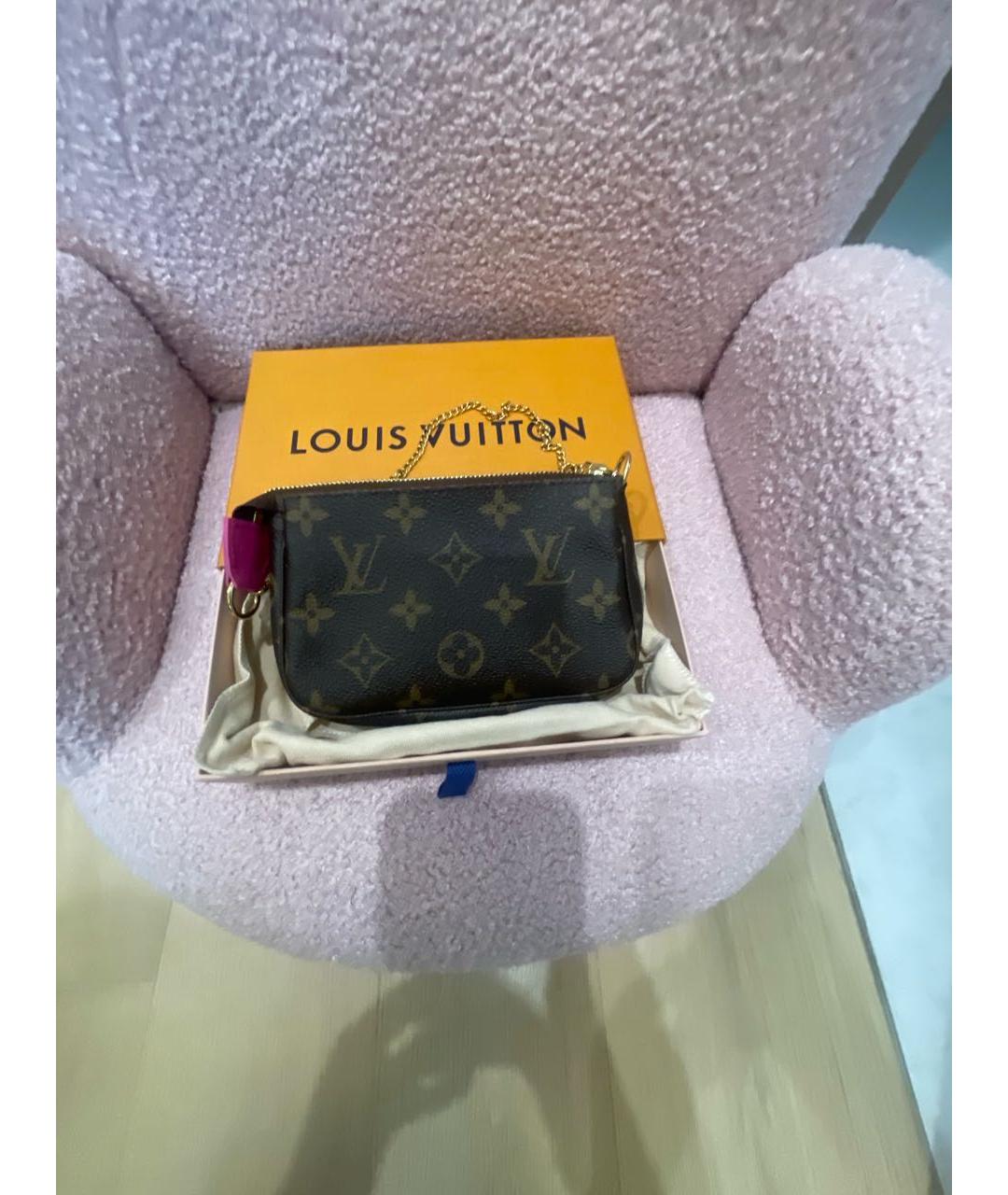 LOUIS VUITTON Коричневая сумка с короткими ручками из искусственной кожи, фото 2