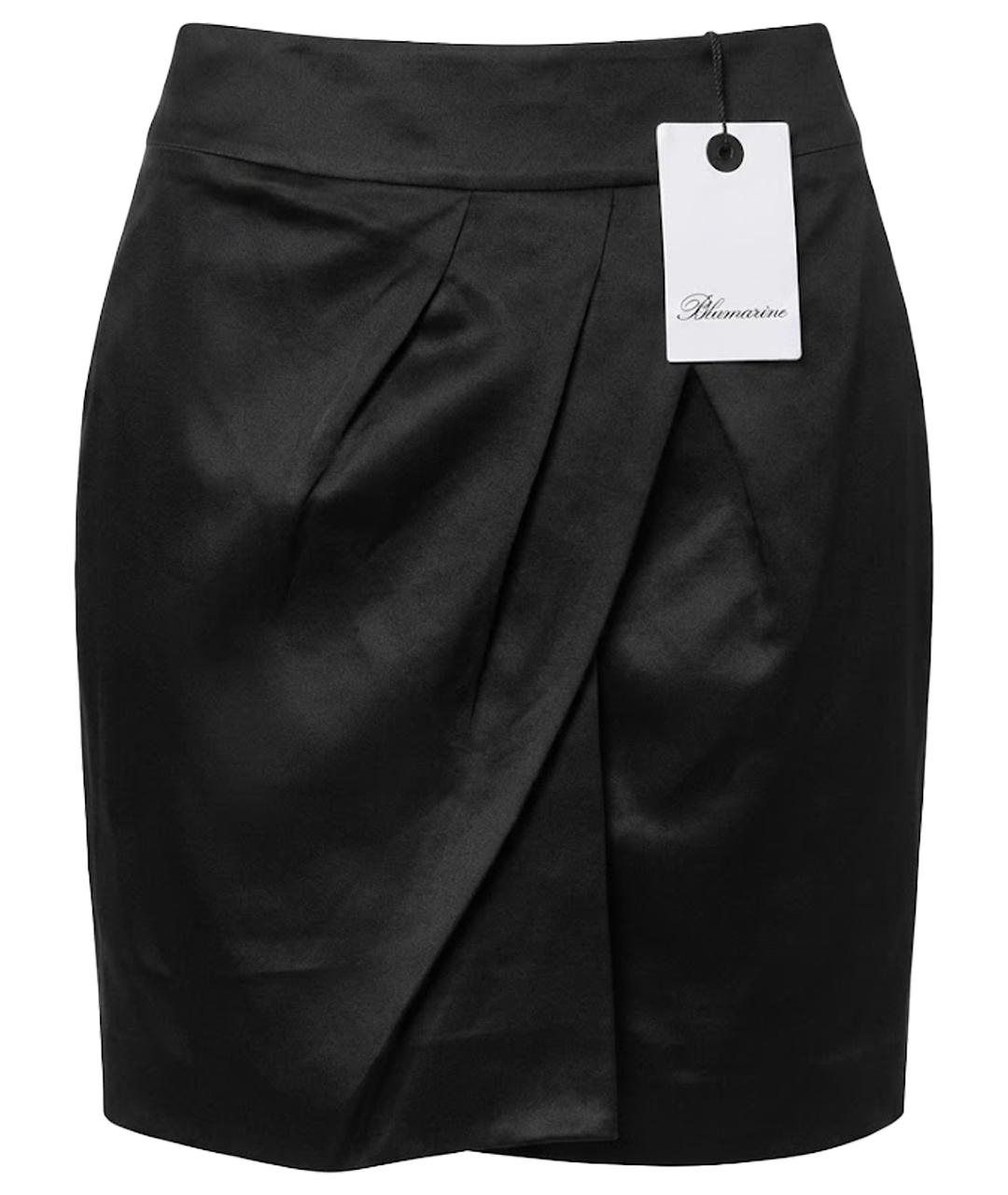 BLUMARINE Черная вискозная юбка миди, фото 1