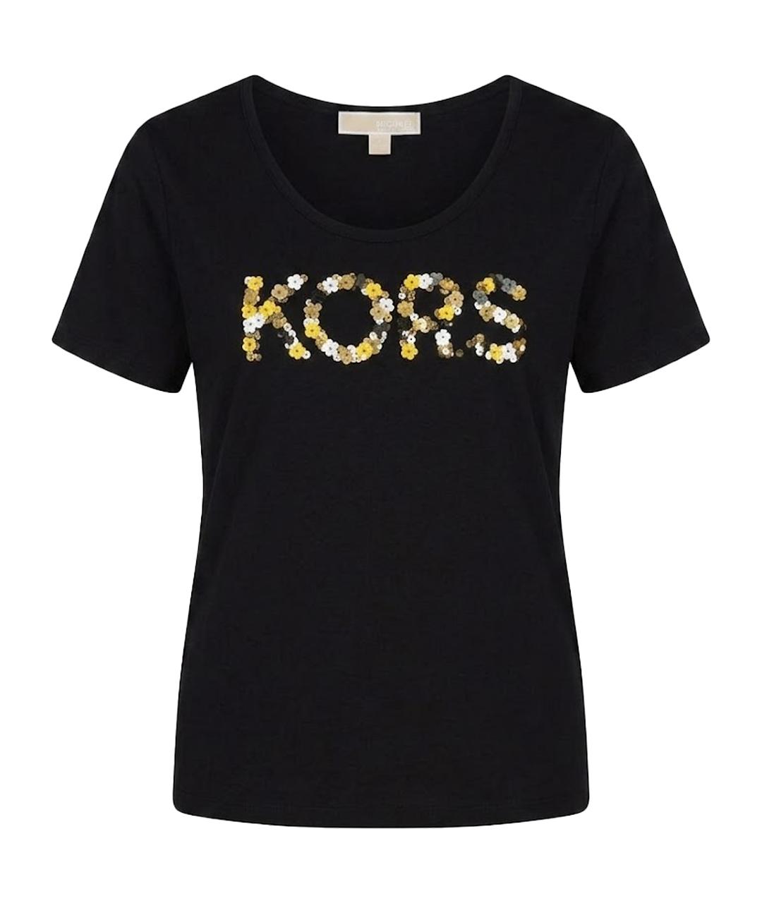 MICHAEL KORS Черная хлопковая футболка, фото 1