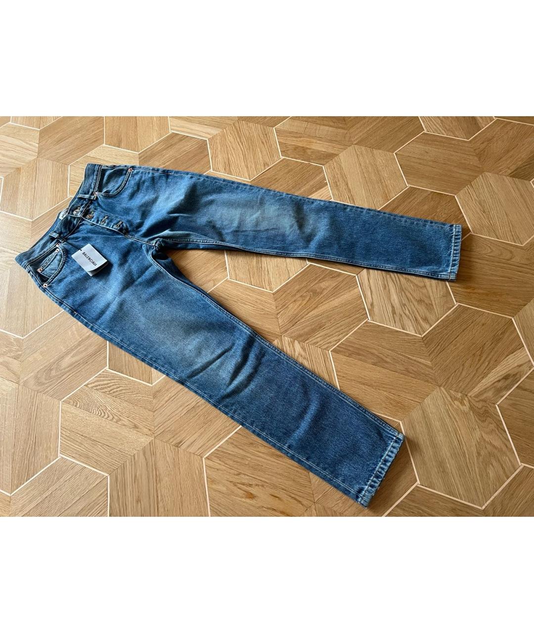 BALENCIAGA Синие хлопковые джинсы слим, фото 2